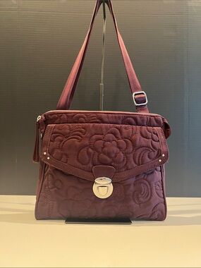 Vera Bradley Quilted Floral Crossbody in Plum